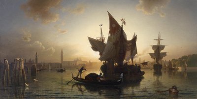 Venecia al atardecer de Ludwig Meixner